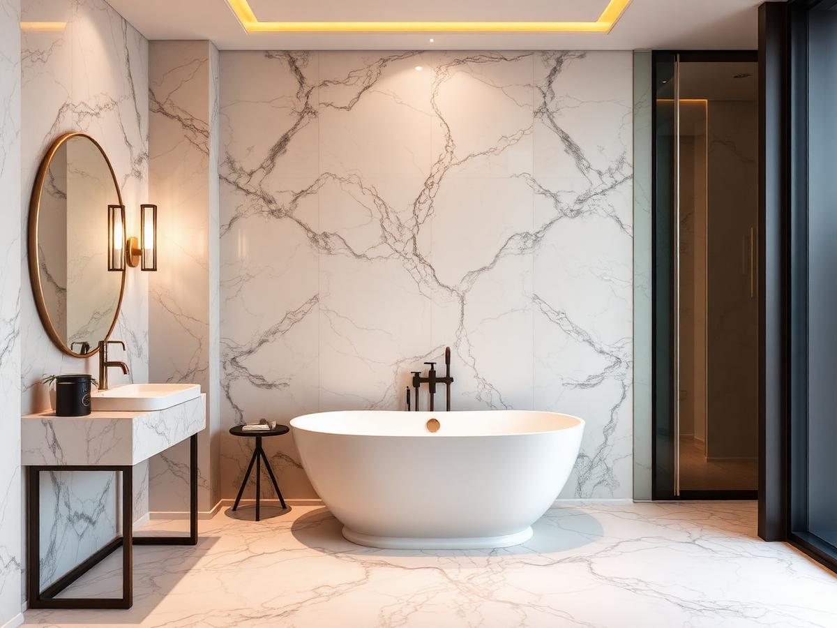 Salle de bain marbre